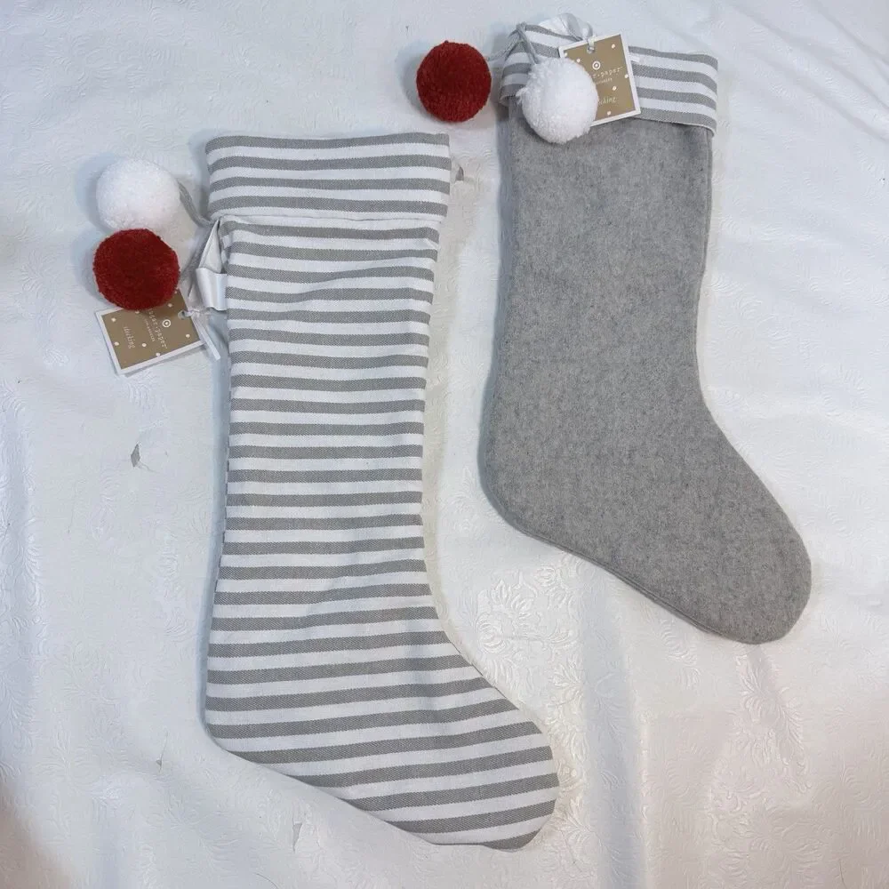 2 Target Sugar Paper Christmas Stockings